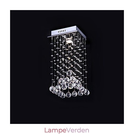 Moderne moderne krystal galvaniseret metal lysekrone Flush Mount Moderne moderne krystal galvaniseret metal lysekrone Flush Mount