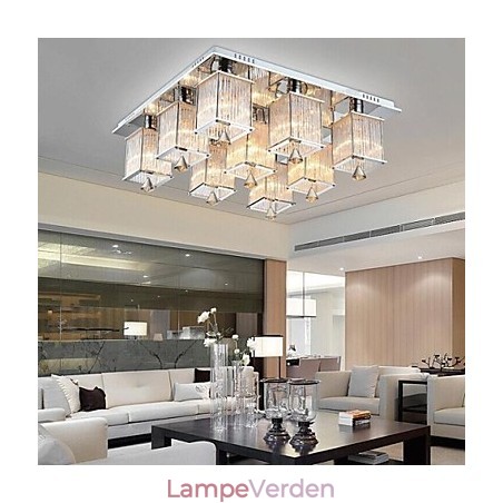 Moderne moderne krystal krom metal flush Mount