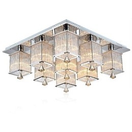 Moderne moderne krystal krom metal flush Mount