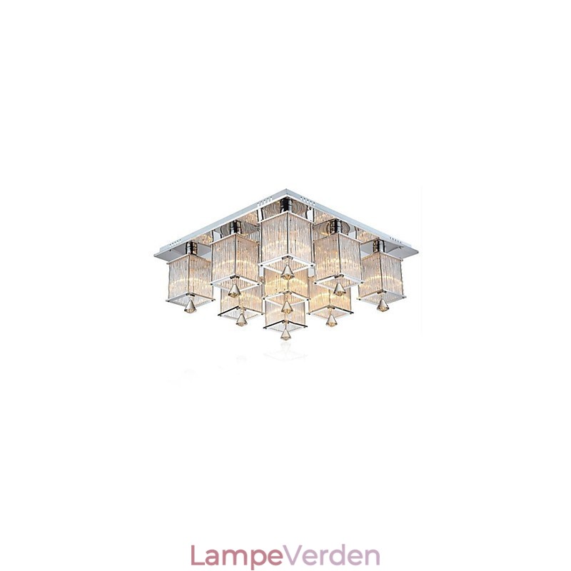 Moderne moderne krystal krom metal flush Mount