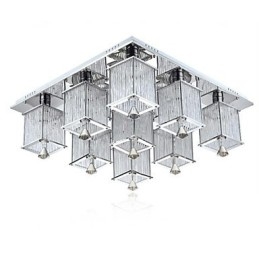 Moderne moderne krystal krom metal flush Mount