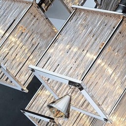 Moderne moderne krystal krom metal flush Mount