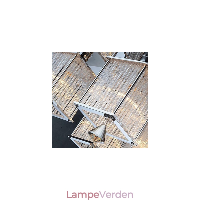 Moderne moderne krystal krom metal flush Mount