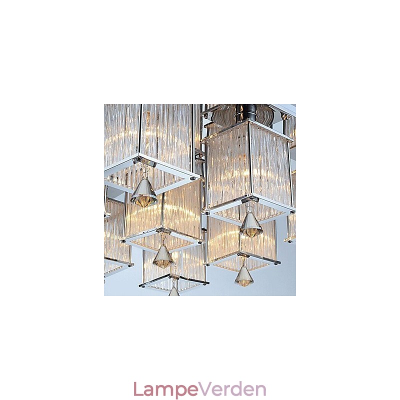 Moderne moderne krystal krom metal flush Mount