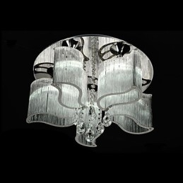 Moderne moderne Chrome Metal Flush Mount