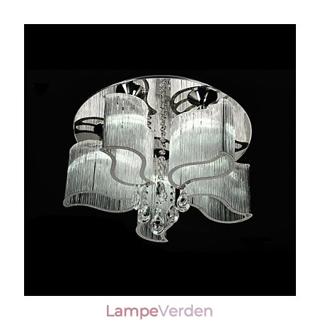 Moderne moderne Chrome Metal Flush Mount