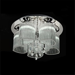 Moderne moderne Chrome Metal Flush Mount