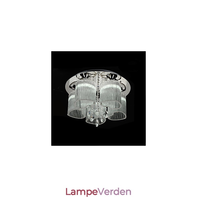 Moderne moderne Chrome Metal Flush Mount