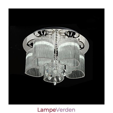 Moderne moderne Chrome Metal Flush Mount