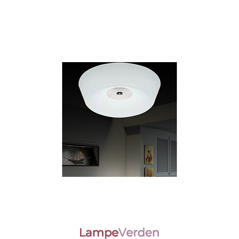 77W moderne moderne Chrome Metal Flush Mount