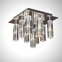 Moderne moderne krystal krom metal flush Mount