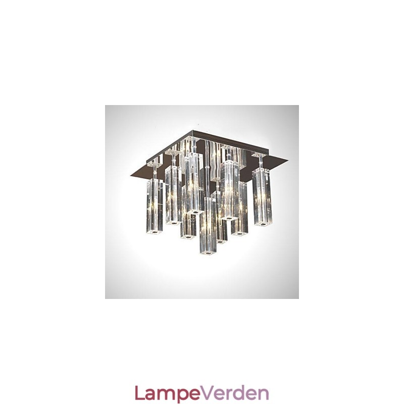 Moderne moderne krystal krom metal flush Mount