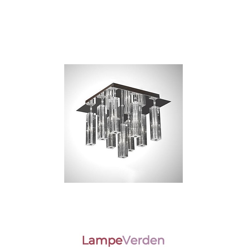 Moderne moderne krystal krom metal flush Mount
