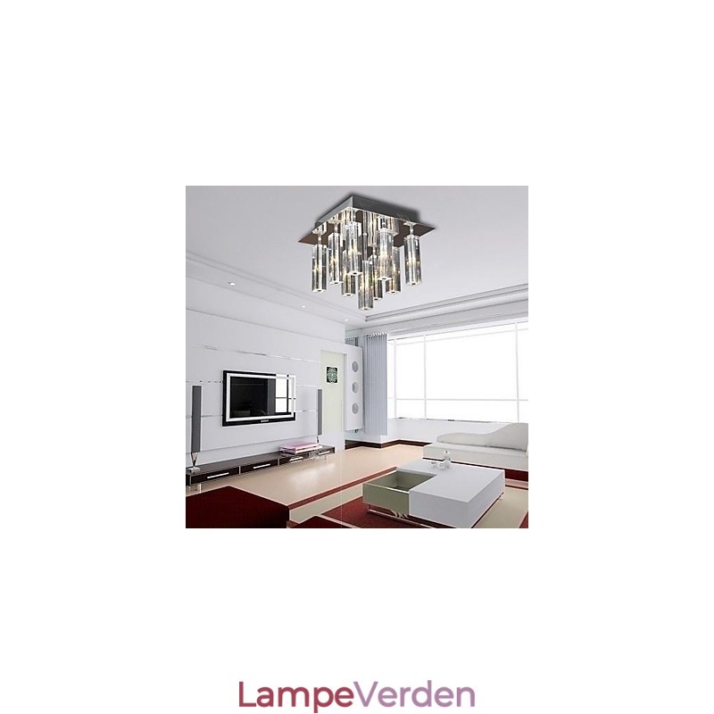 Moderne moderne krystal krom metal flush Mount