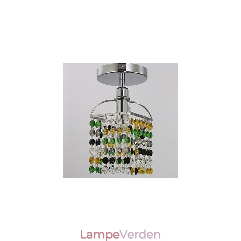 Moderne moderne krystal galvaniseret metal Flush Mount