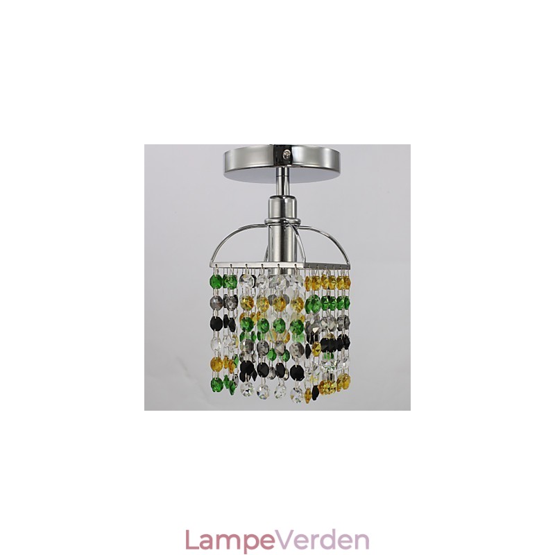 Moderne moderne krystal galvaniseret metal Flush Mount