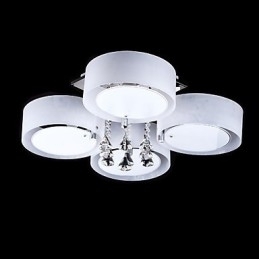 Moderne moderne Chrome Metal Flush Mount