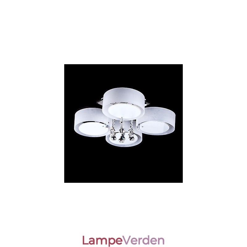 Moderne moderne Chrome Metal Flush Mount