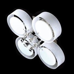 Moderne moderne Chrome Metal Flush Mount