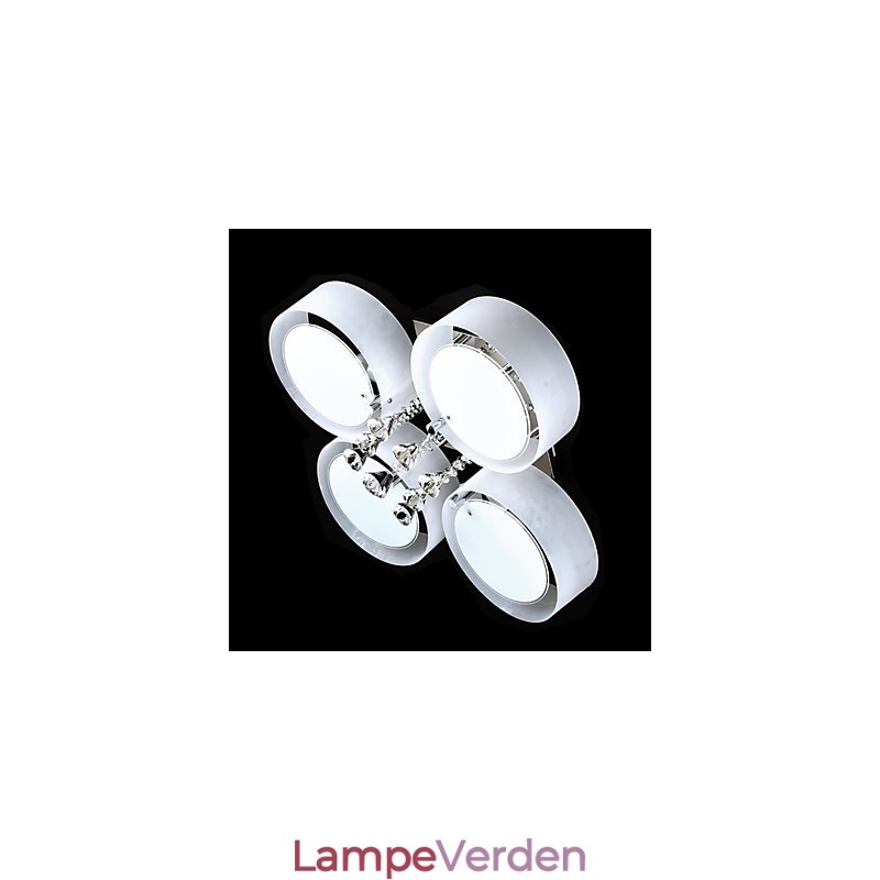 Moderne moderne Chrome Metal Flush Mount