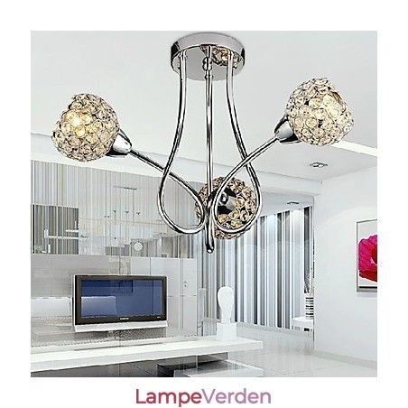 Modern Shining 3 Light Flush Mount i krystaldesign Modern Shining 3 Light Flush Mount i krystaldesign