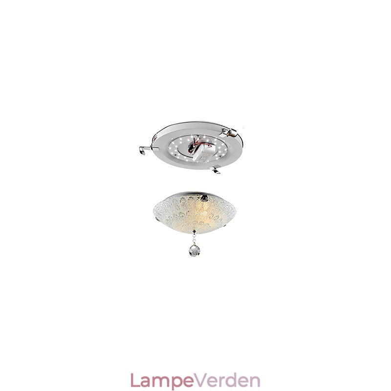 Moderne moderne krystal nikkel Flush Mount