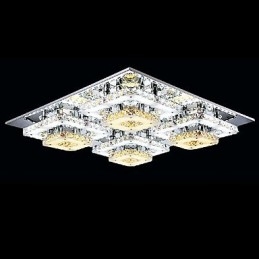 Moderne moderne krystal krom metal flush Mount