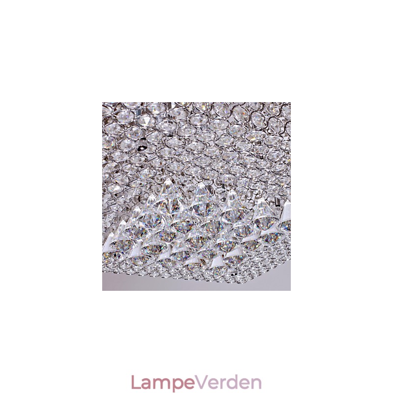 Loftslampe med krystalperler med 45 farver