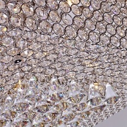 Loftslampe med krystalperler med 45 farver