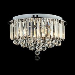 Moderne moderne traditionelt klassisk krystalmaleri Metal Flush Mount Light