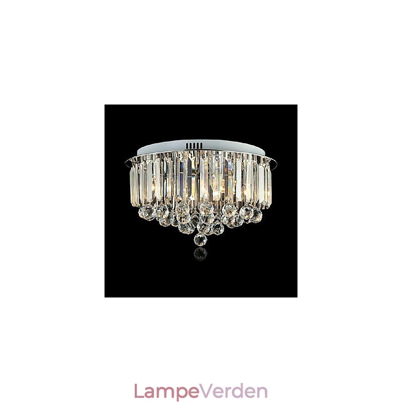 Moderne moderne traditionelt klassisk krystalmaleri Metal Flush Mount Light