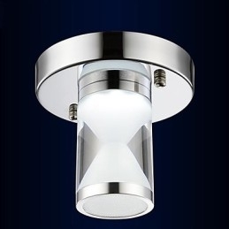 Moderne moderne Chrome Metal Flush Mount Light