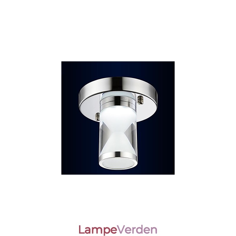 Moderne moderne Chrome Metal Flush Mount Light