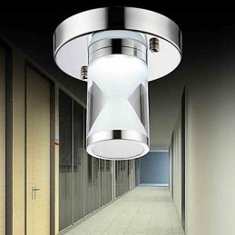 Moderne moderne Chrome Metal Flush Mount Light