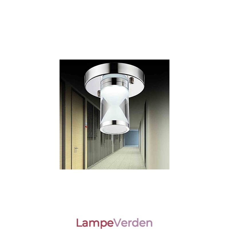 Moderne moderne Chrome Metal Flush Mount Light