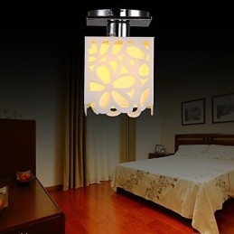 Rustik Lodge Mini Style Elektropletteret Flush Mount Light