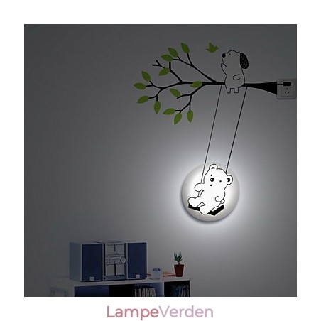 Lille bjørn Højtemperaturbestandig plastiklampe og kreativ 3D-væglampe Lille bjørn Højtemperaturbestandig plastiklampe og kreativ 3D-væglampe