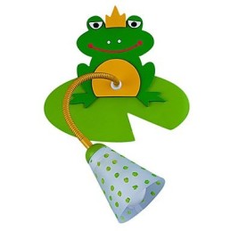 Moderne træ børnevæglampe med 1 lys i Frog Design