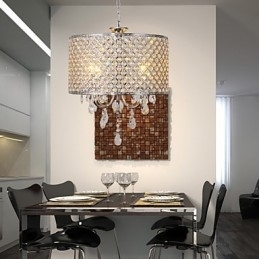 Tromme lysekrone Crystal Moderne 4 lys pendellampe