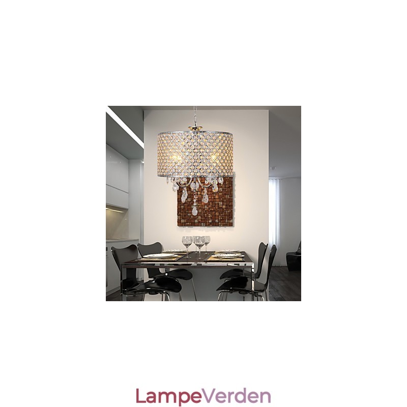 Tromme lysekrone Crystal Moderne 4 lys pendellampe
