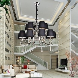 Moderne Moderne Traditionel Klassisk Rustik Lodge Vintage Country Island Chrome Metal lysekrone