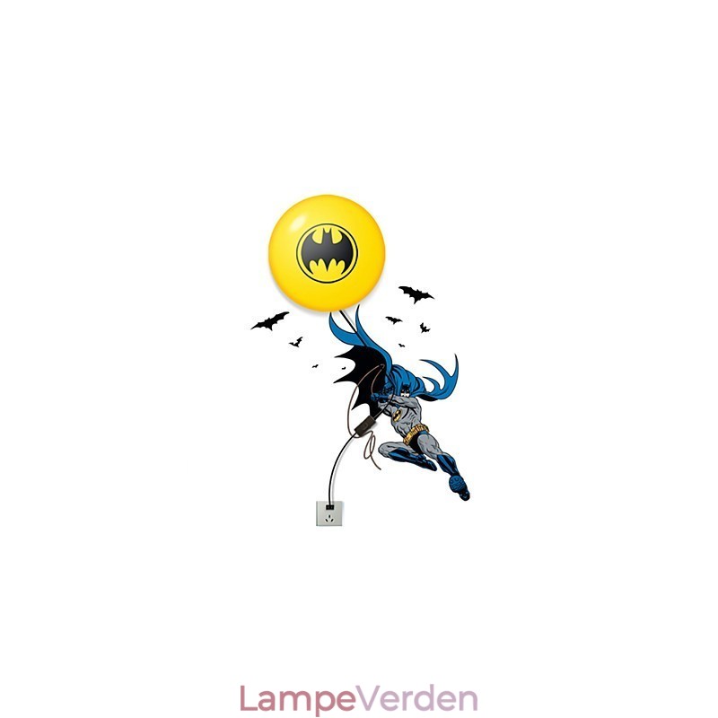 Kreativt mode Batman Tapet Gør-det-selv Vægstick Lille Natlampe Væglampe Lys