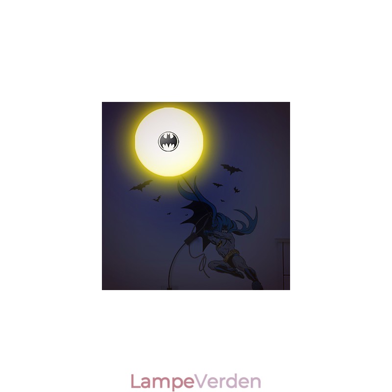 Kreativt mode Batman Tapet Gør-det-selv Vægstick Lille Natlampe Væglampe Lys