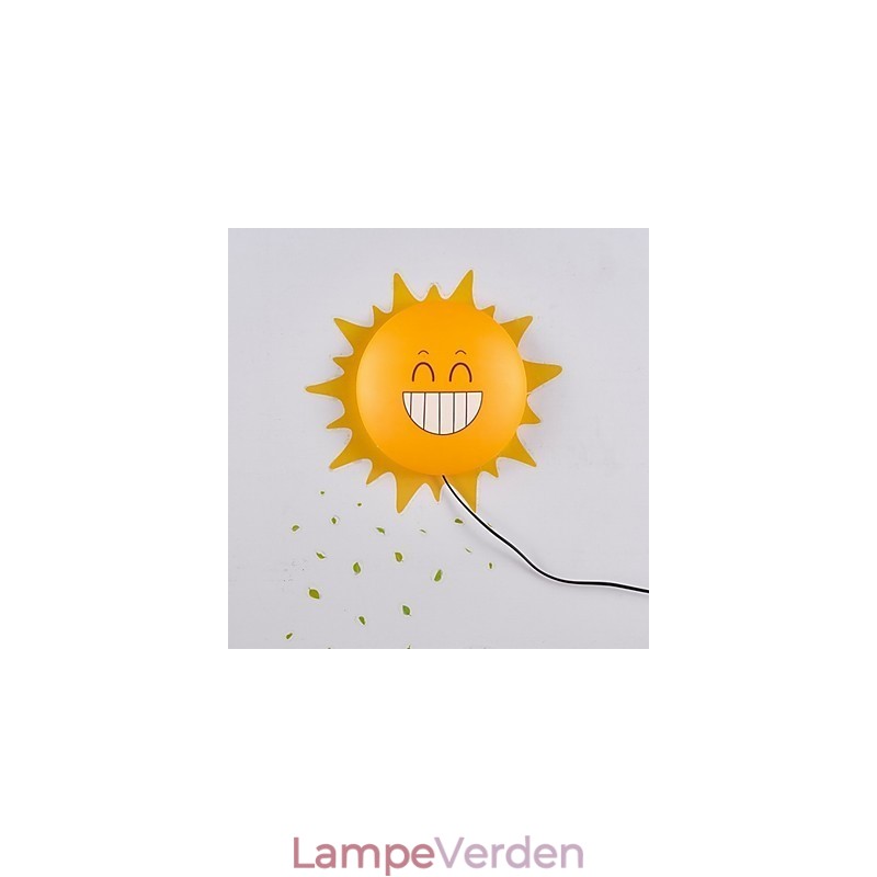Tapet Væglamper Blomsteransigt DIY Sjov Atmosfære Natlys Børn Sengelampe Dekoration Sun