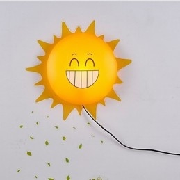 Tapet Væglamper Blomsteransigt DIY Sjov Atmosfære Natlys Børn Sengelampe Dekoration Sun