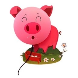 Tapet Væglamper Blomst Ansigt DIY Sjov Atmosfære Natlampe Børn Sengelampe Dekoration Pink Pig
