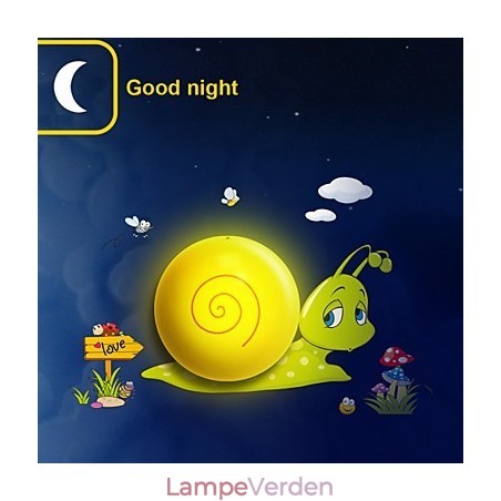 Snegl højtemperaturbestandigt plastiklys og 10 C kan fjerne Creative 3D vægpapir væglampe