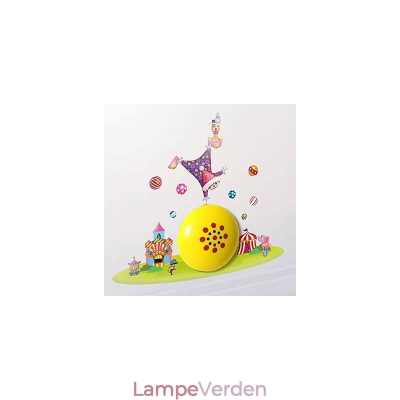Klovn højtemperaturbestandigt plastiklys og 10 C kan fjerne Creative 3D tapet væglampe