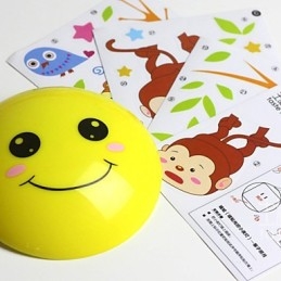 Wallstickers Aber lys aktiveret intelligent induktion smetope pryd væglampe