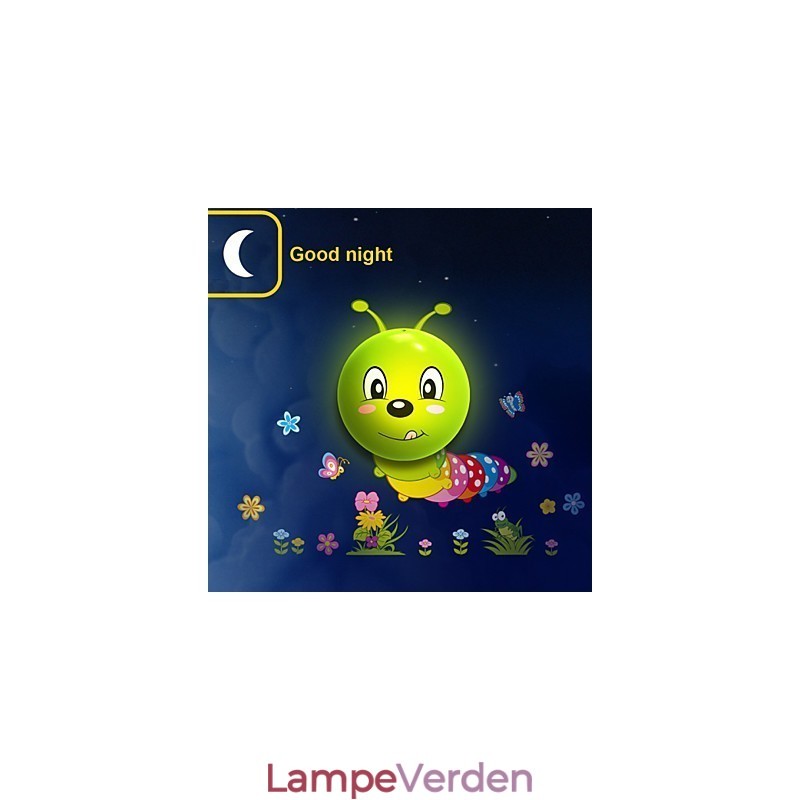 Caterpillar højtemperaturbestandigt plastiklys og 10 C kan fjerne Creative 3D tapet væglampe